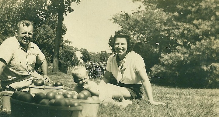 Papa with Jean and Barbara